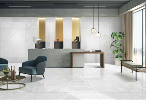 Керамогранит Ла Кортэ Бьянко глосси/Lacorte Bianco glossy